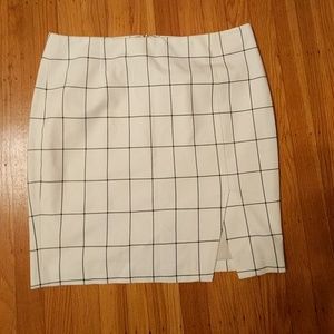 Window Pane Pencil Skirt